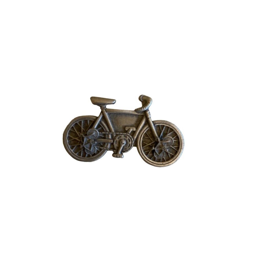 Ms. Dee Jewelry Set Pewter Road‎ Bike Vintage Brooch and Stud Earrings Novelty